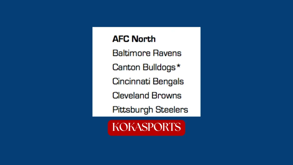 AFC North NFL Teams