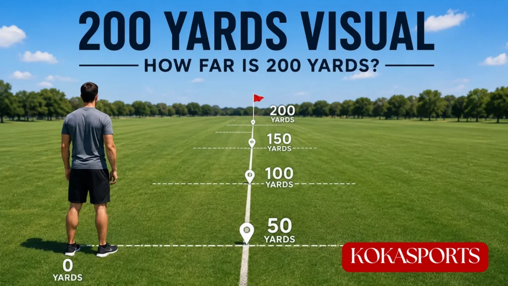 200 Yards Compared to a Football Field