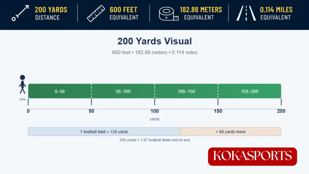 200 Yards Visual: How Far Is 200 Yards?