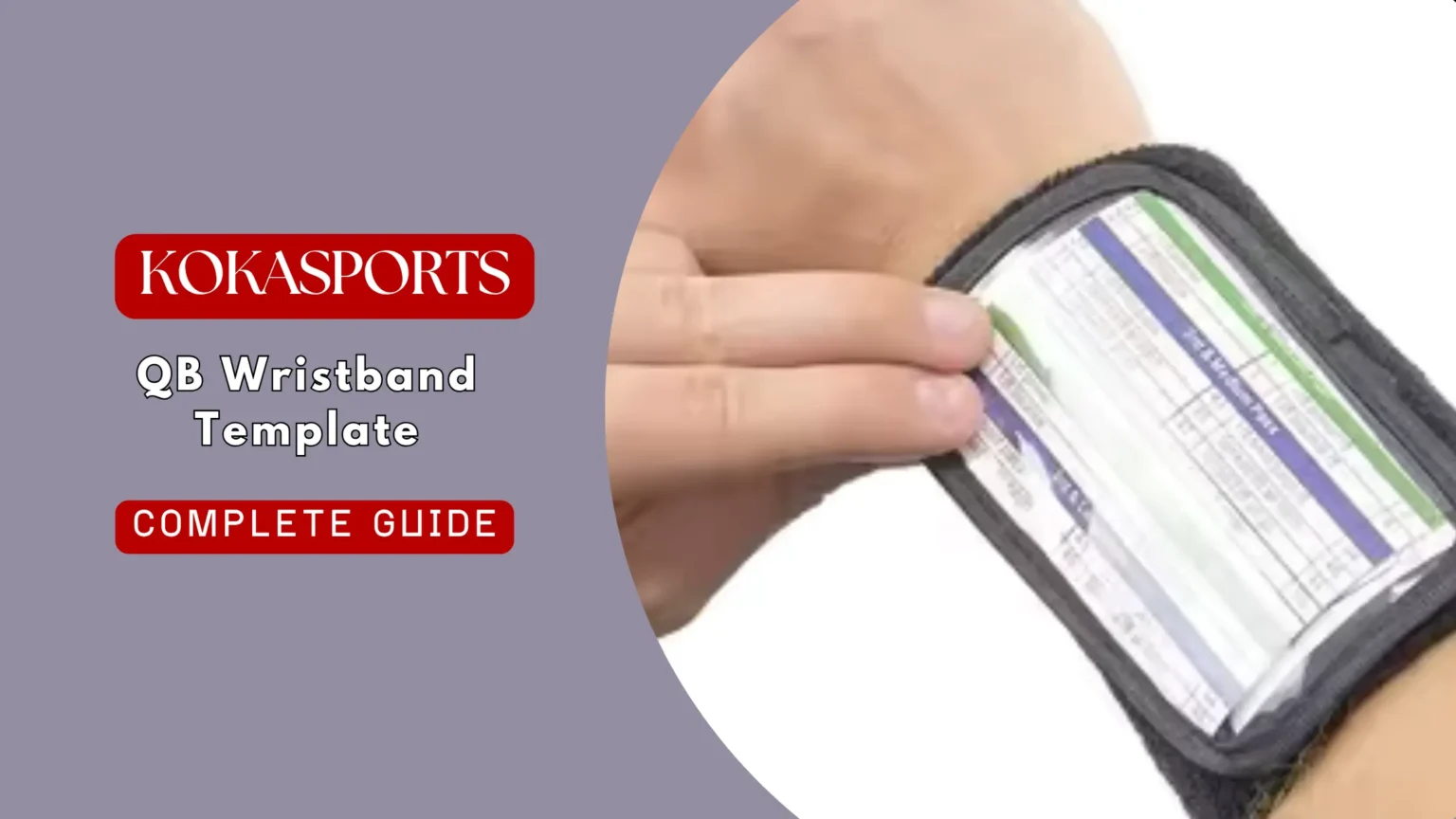 QB Wristband Template